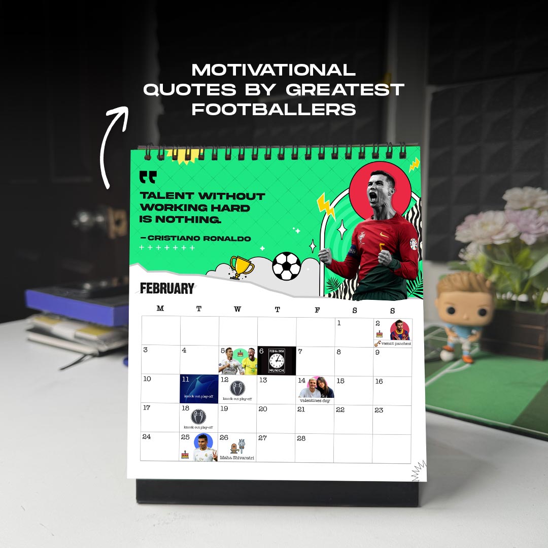 2025 Football Desk Calendar & Planner - Motivational