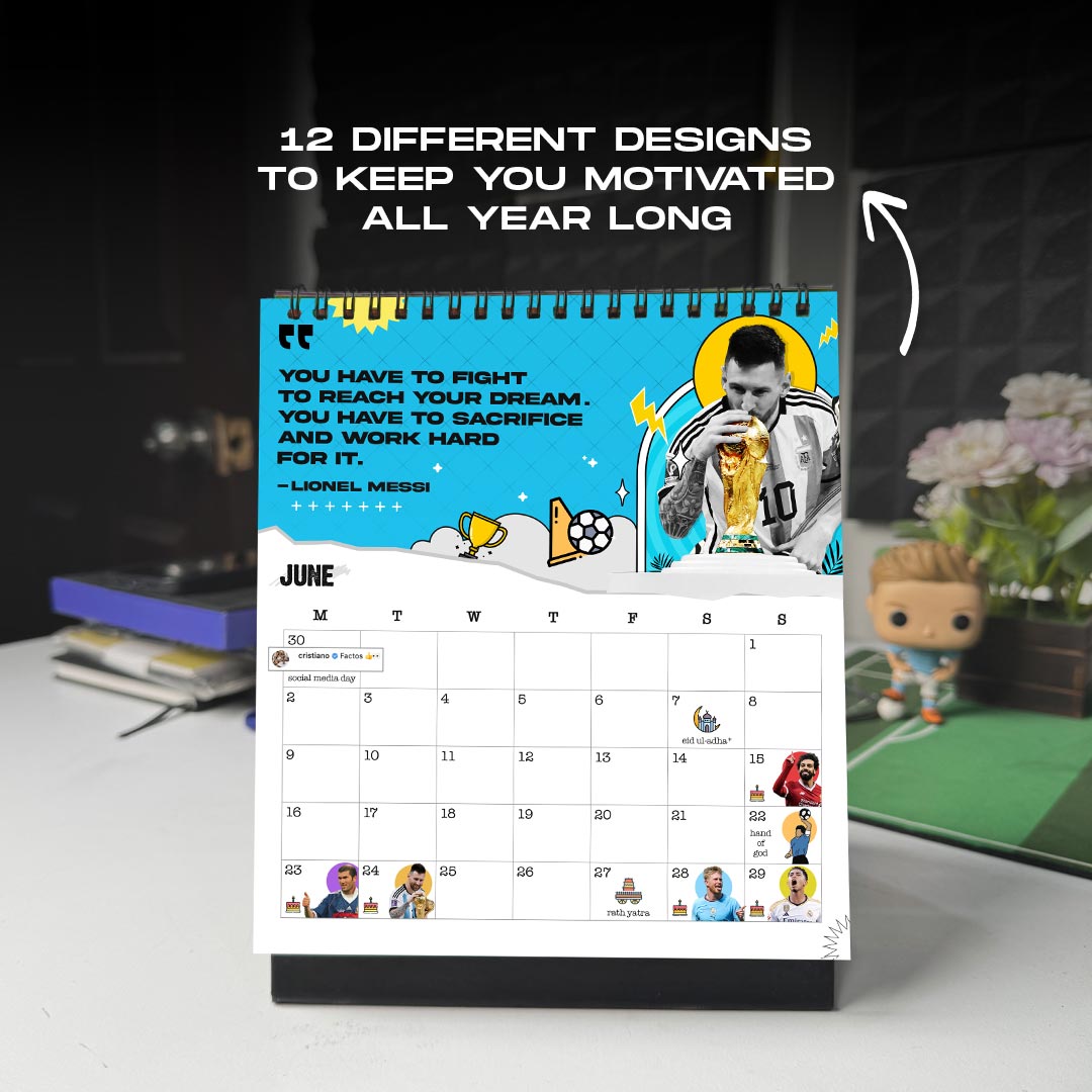 2025 Football Desk Calendar & Planner - Motivational
