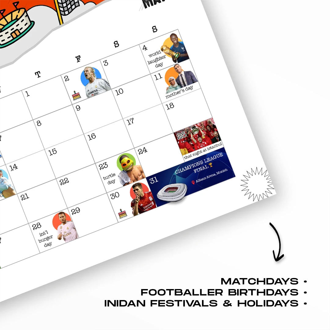 2025 Football Desk Calendar & Planner - Motivational