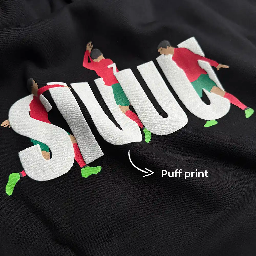 SIUUU - Ronaldo Hoodie (Puff Print)