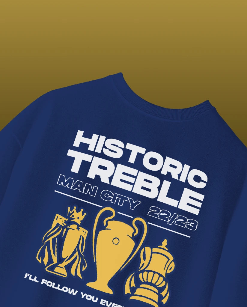 Manchester City Treble Oversize Tee