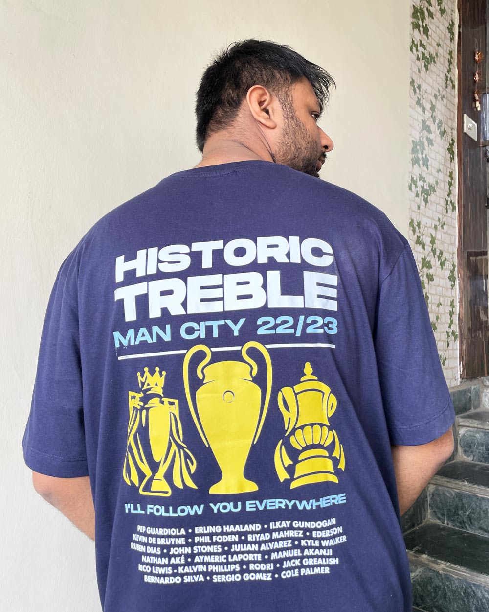 Manchester City Treble Oversize Tee