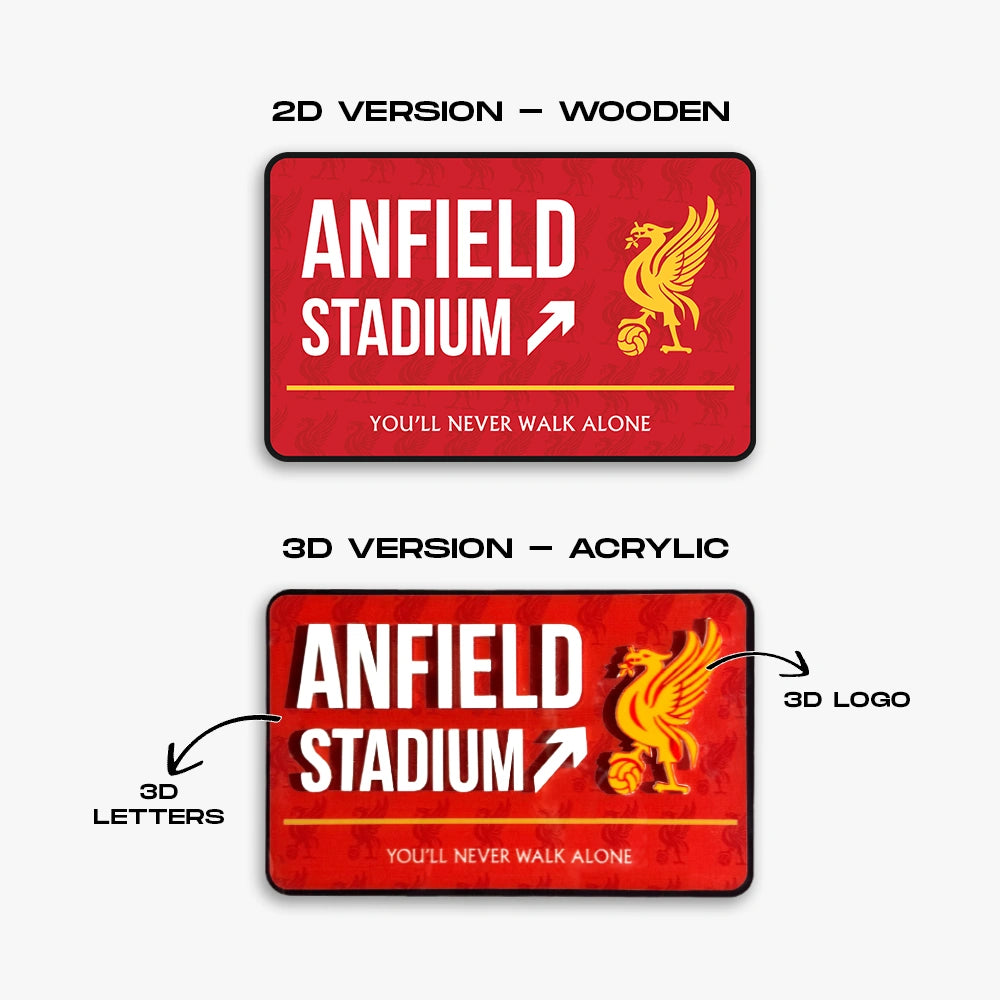 Anfield Stadium Door Sign