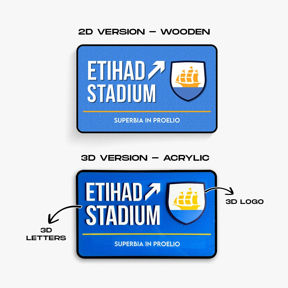 Etihad Stadium Door Sign