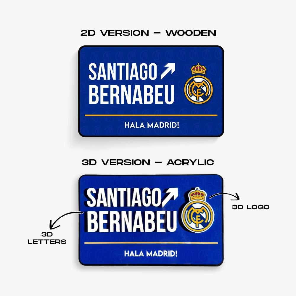 Santiago Bernabeu Door Sign