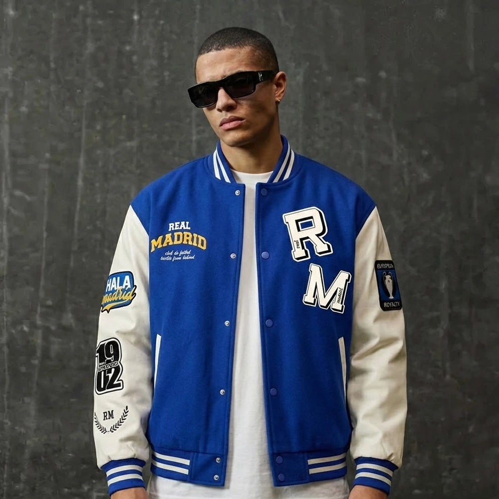 Real Madrid Embroidered Varsity Jacket
