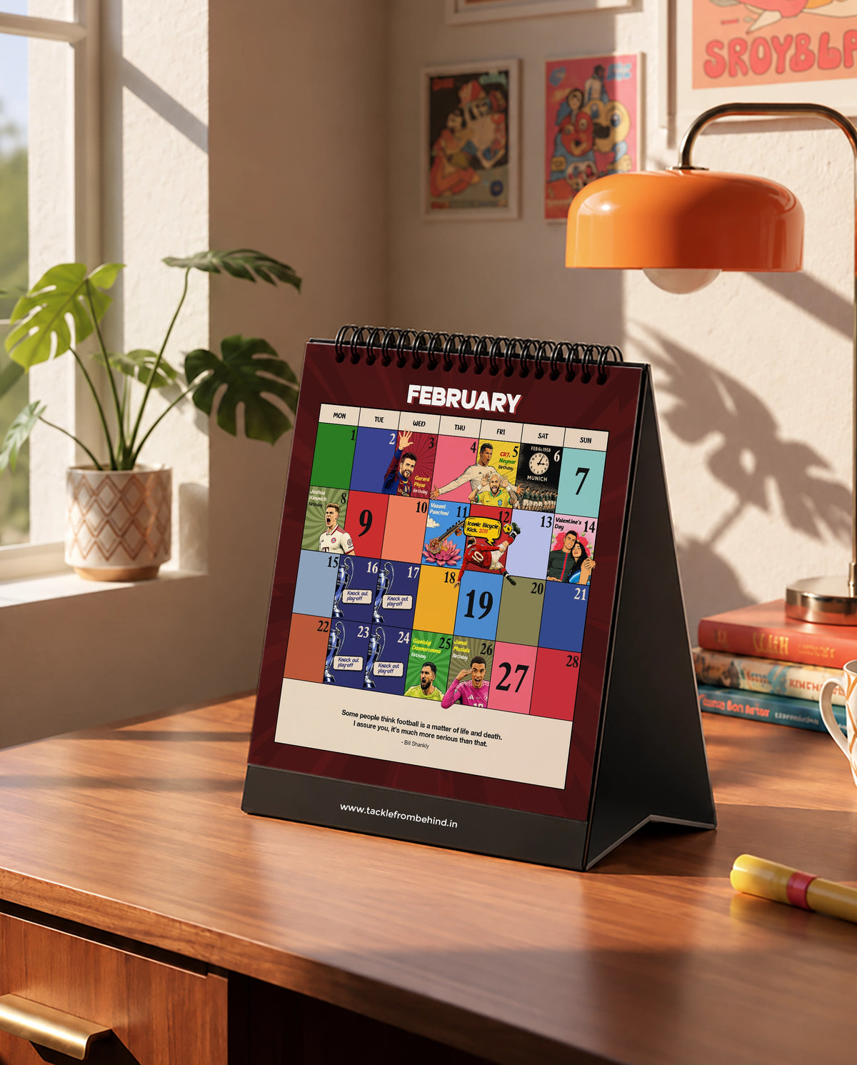 2027 Football Desk Calendar & Planner