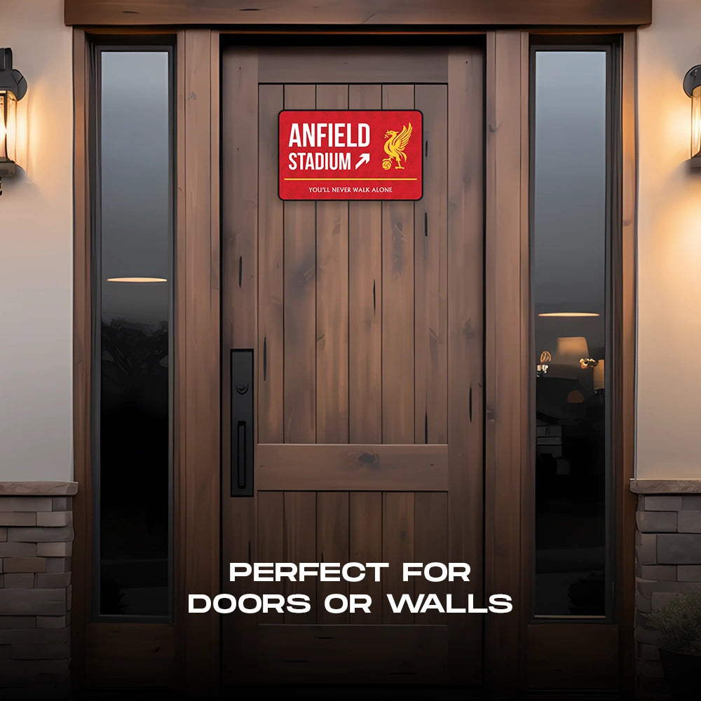 Anfield Stadium Door Sign