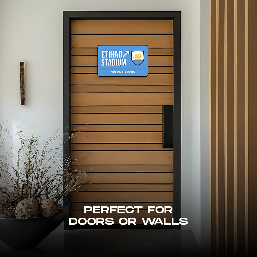 Etihad Stadium Door Sign