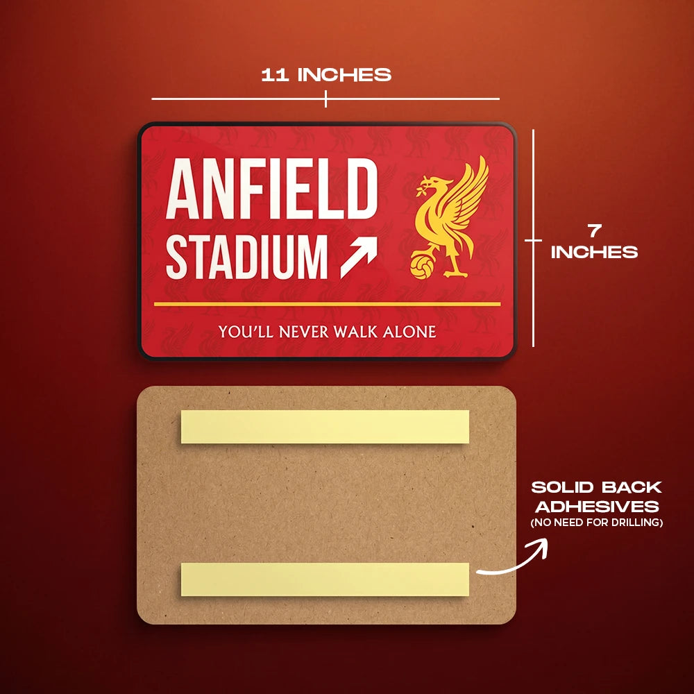 Anfield Stadium Door Sign
