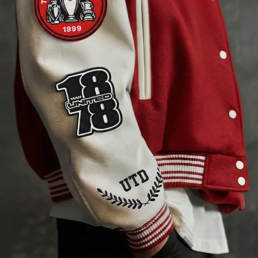 Man United Embroidered Varsity Jacket