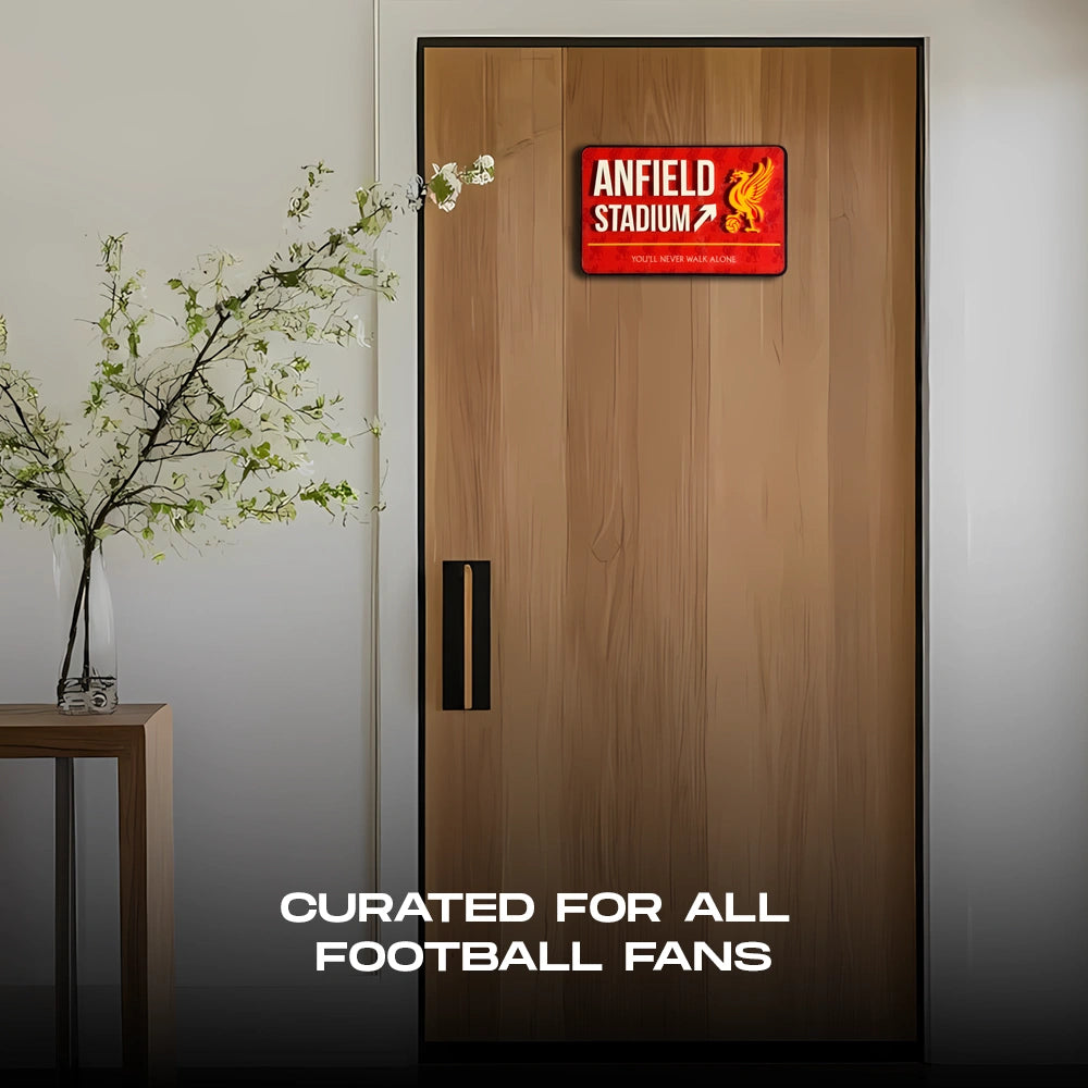 Anfield Stadium Door Sign