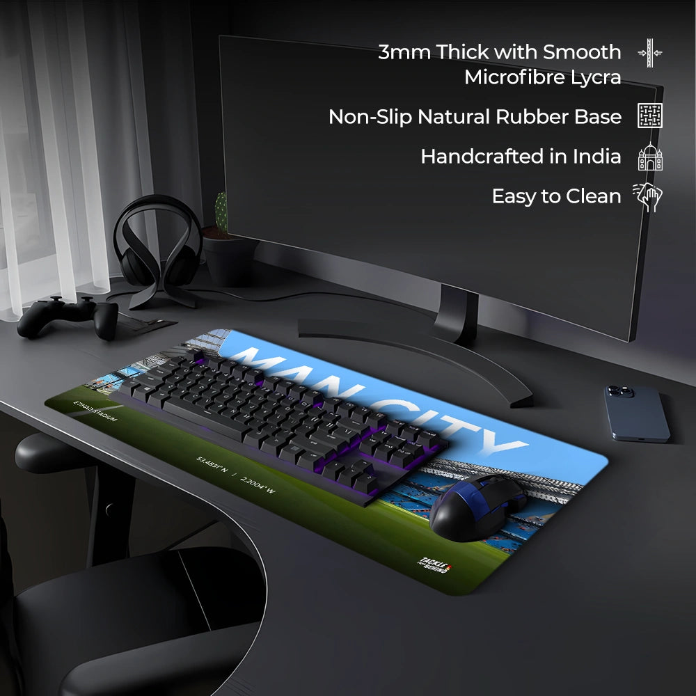Manchester City Desk Mat and Mouse Pad