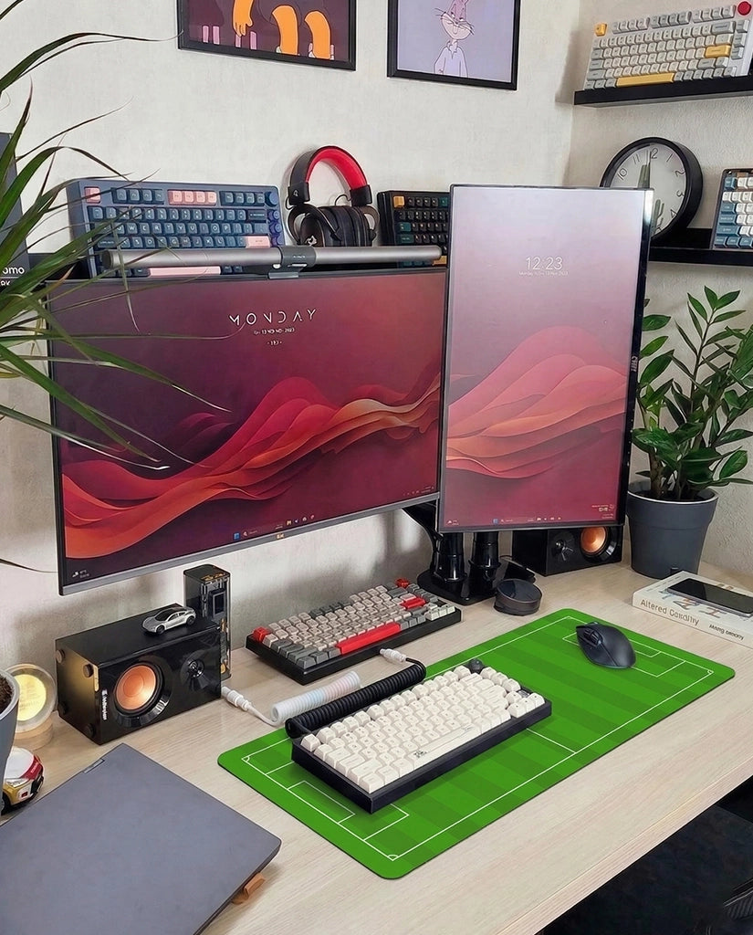 Football Pitch Desk Mat and Mouse Pad
