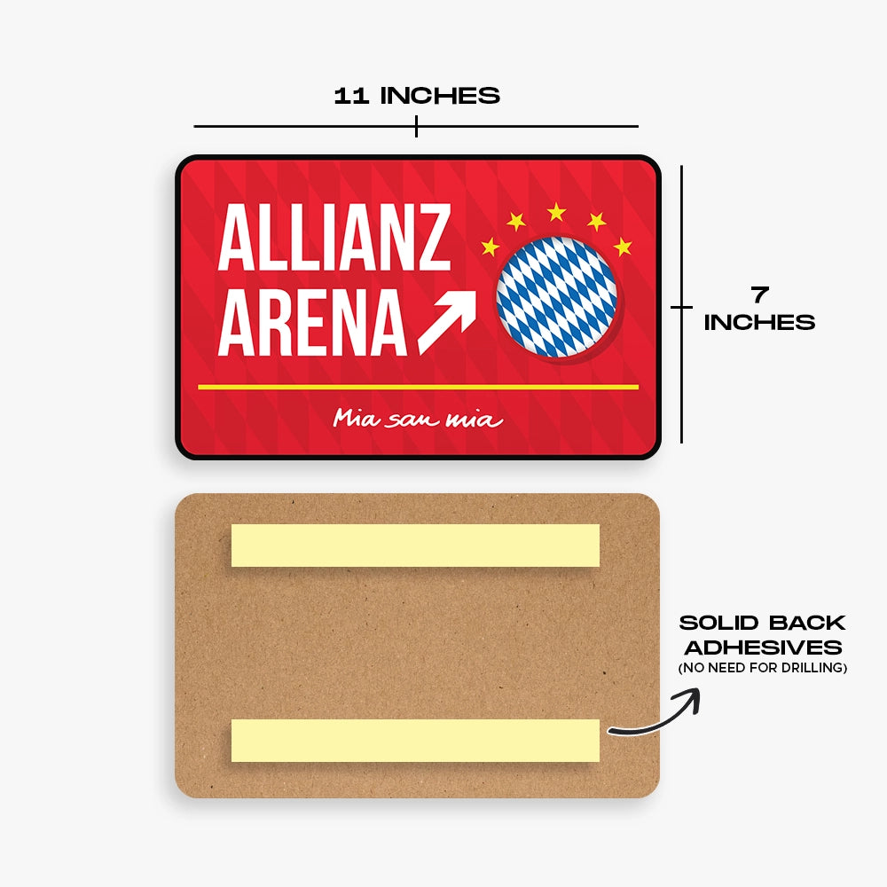 Allianz Arena Door Sign