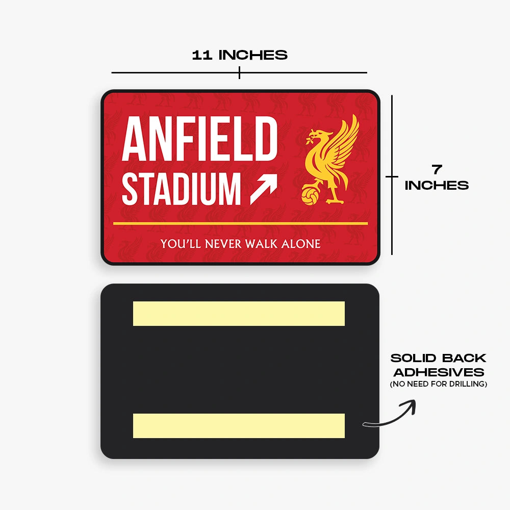 Anfield Stadium Door Sign