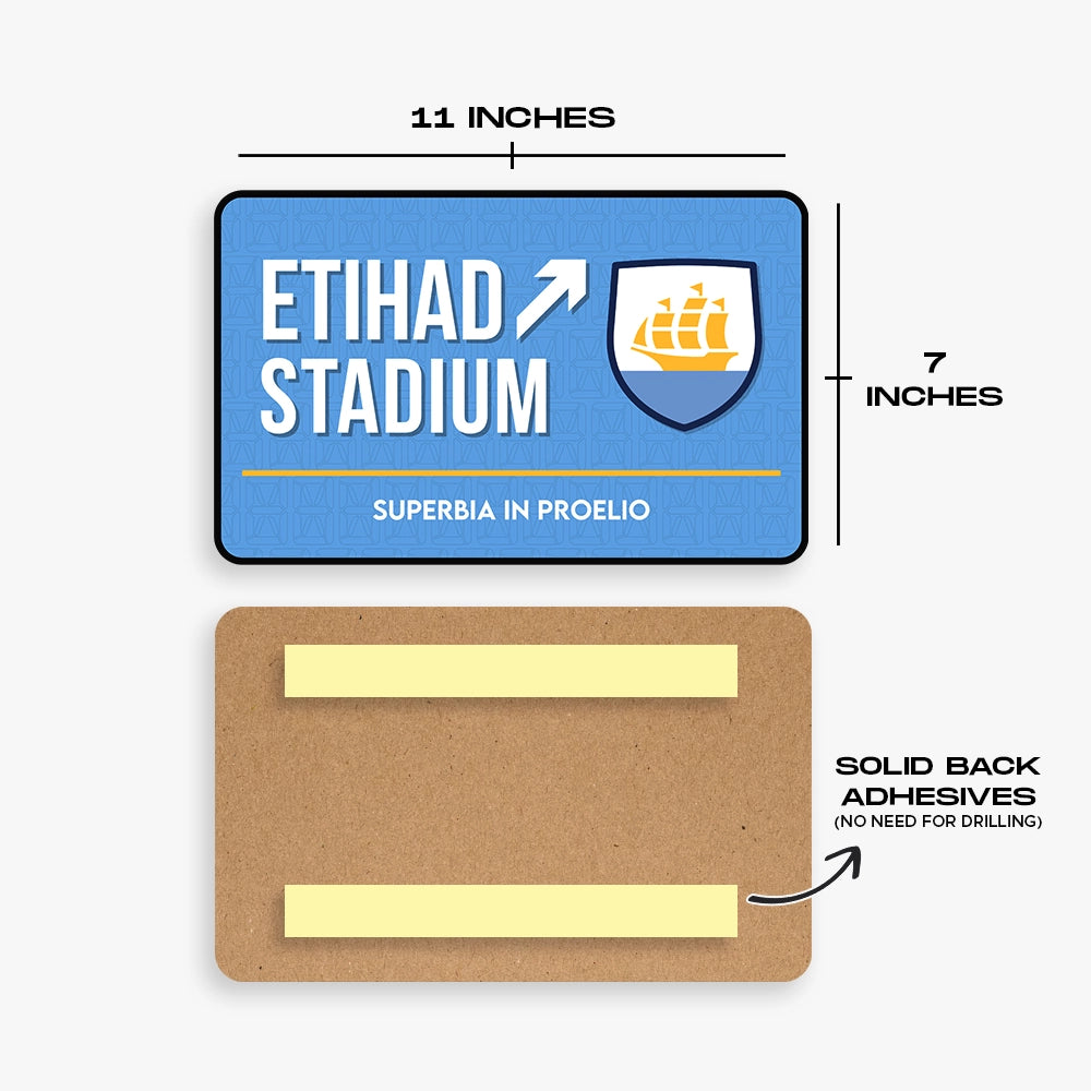 Etihad Stadium Door Sign