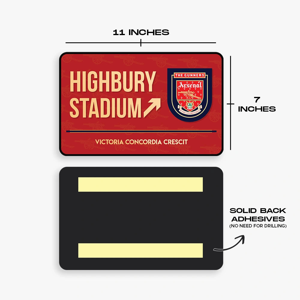 Highbury Stadium - 3D Arsenal Retro Door Sign
