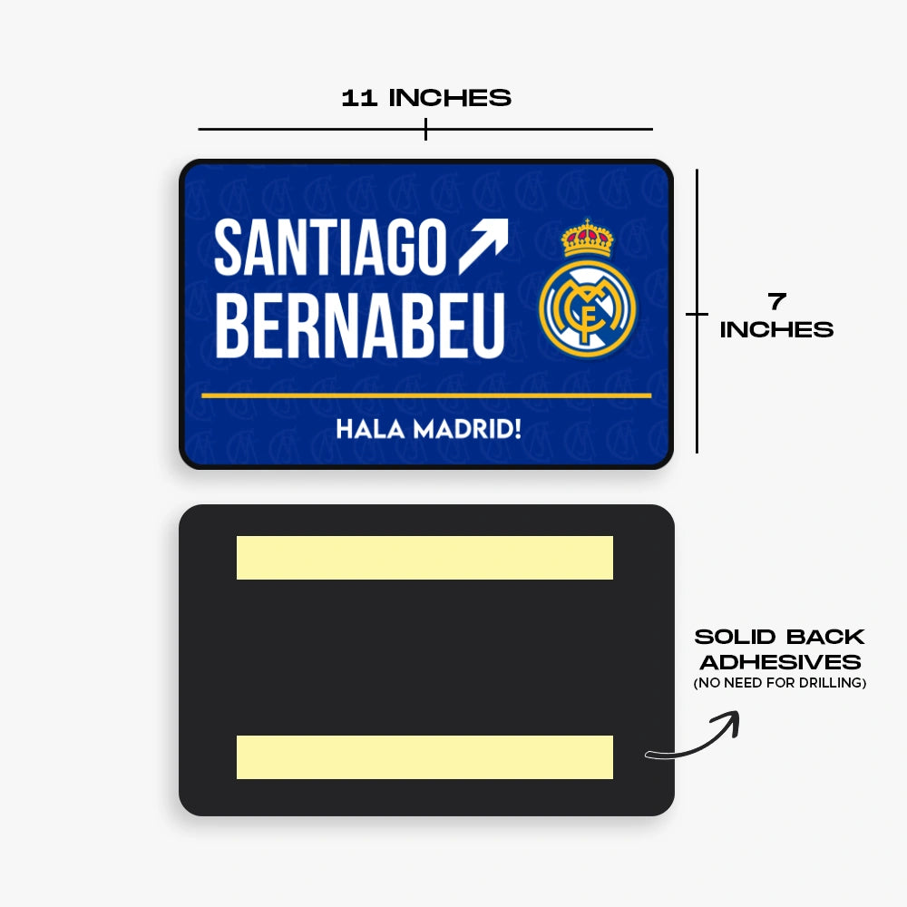 Santiago Bernabeu Door Sign