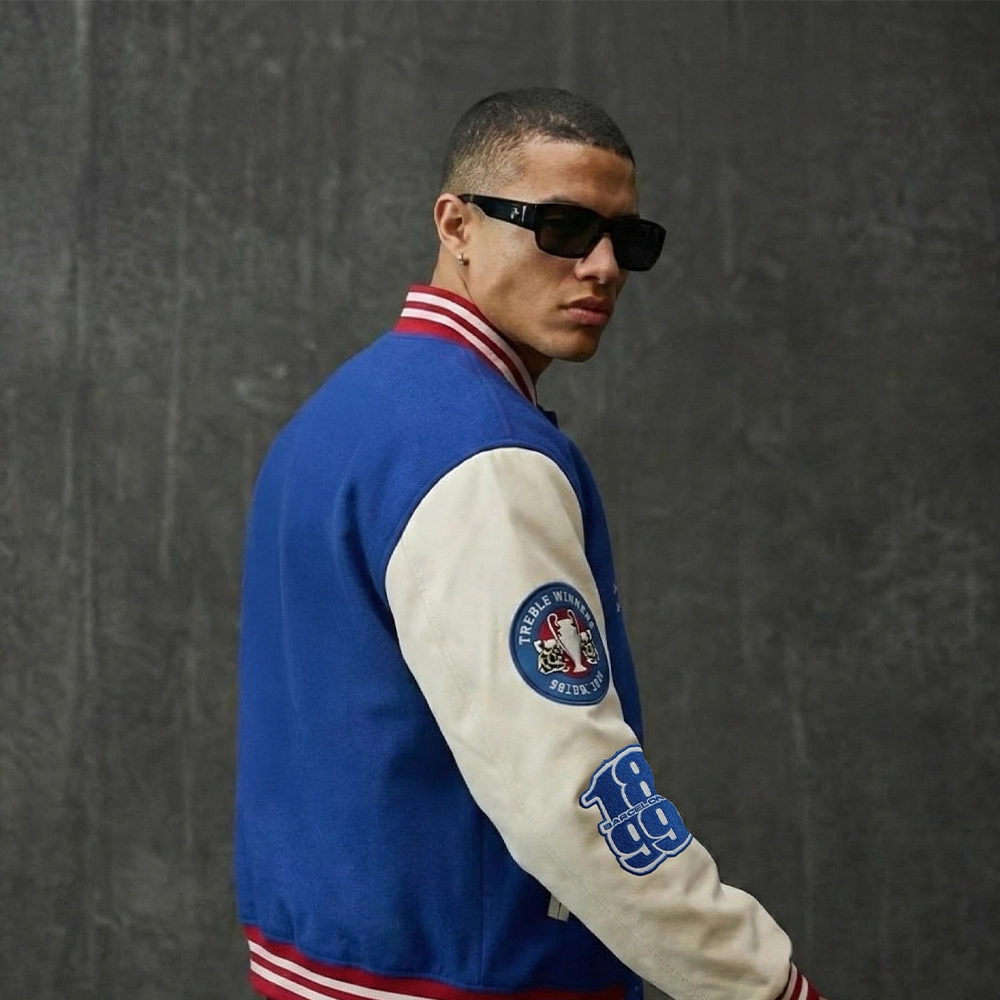 Barcelona Embroidered Varsity Jacket