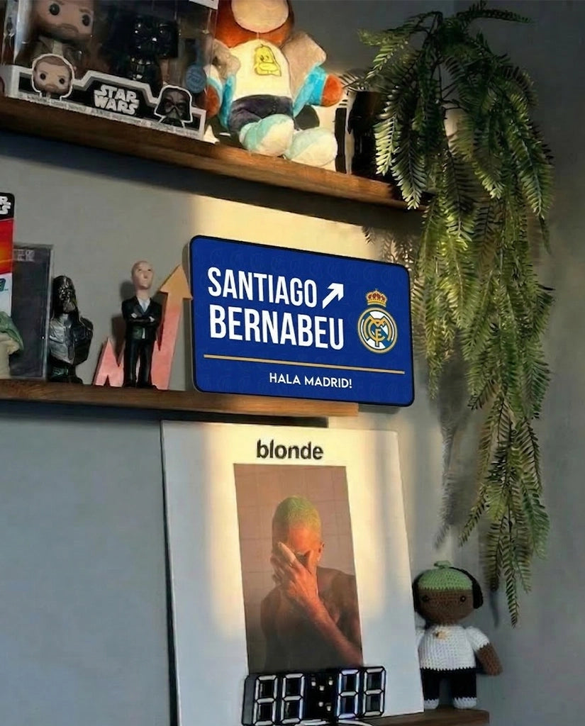 Santiago Bernabeu Street Sign