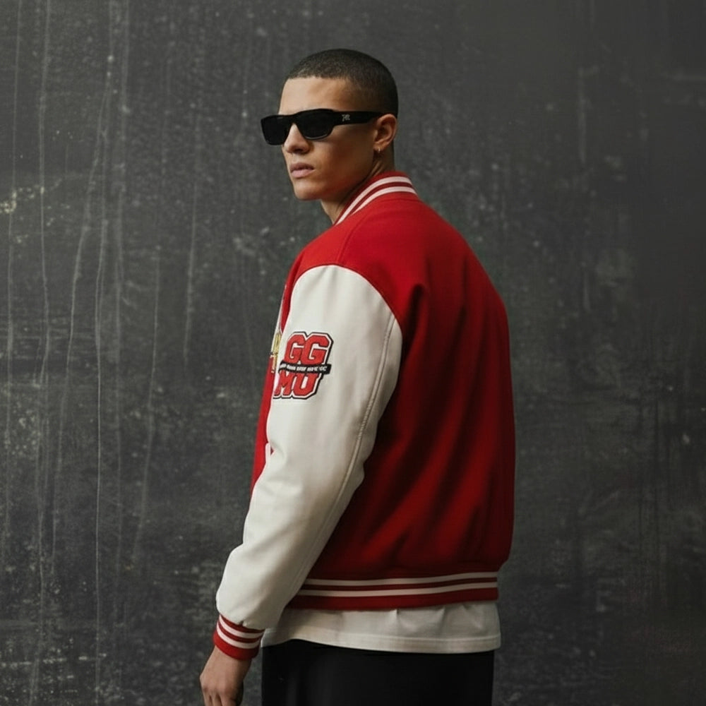 Man United Embroidered Varsity Jacket