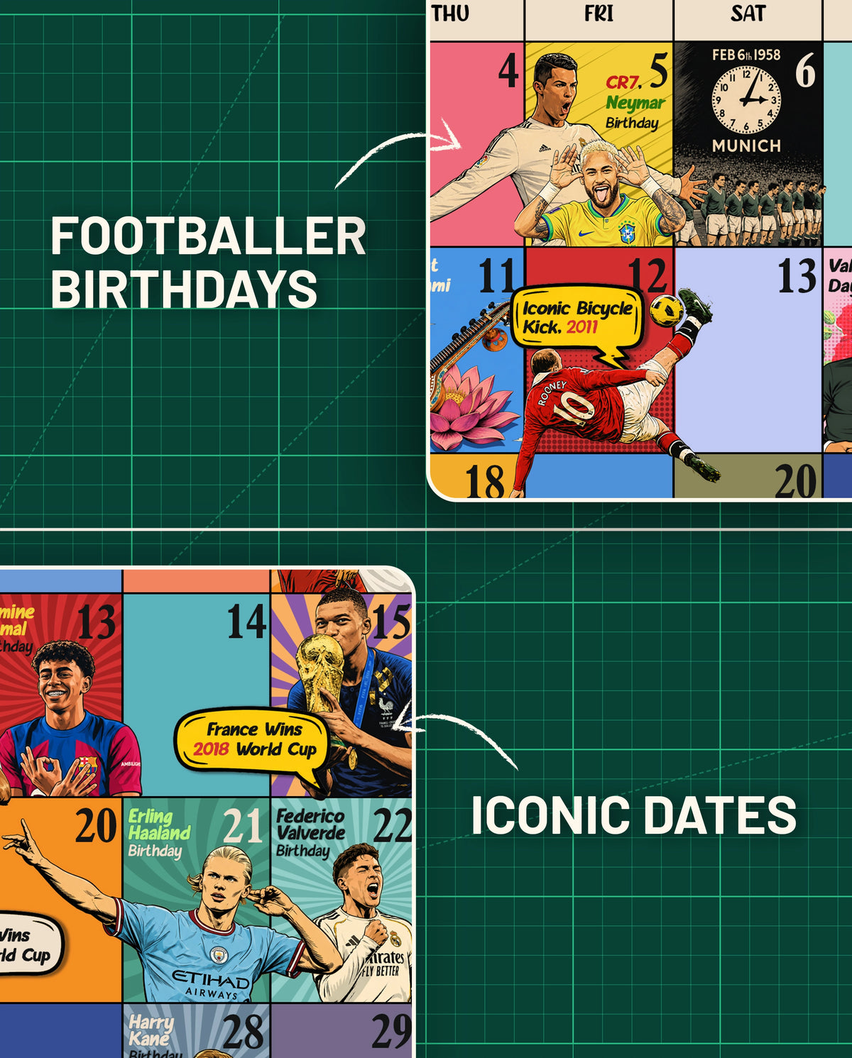 2027 Football Desk Calendar & Planner