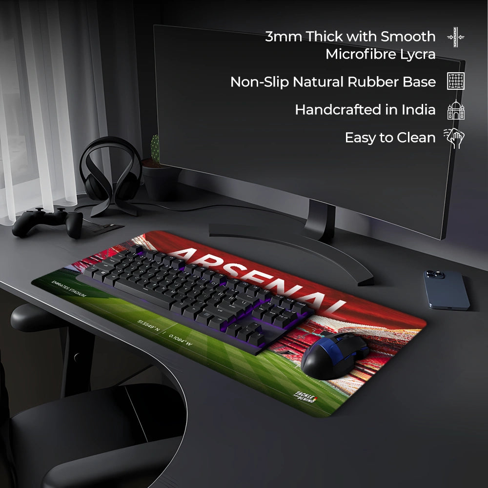 Arsenal Desk Mat and Mouse Pad