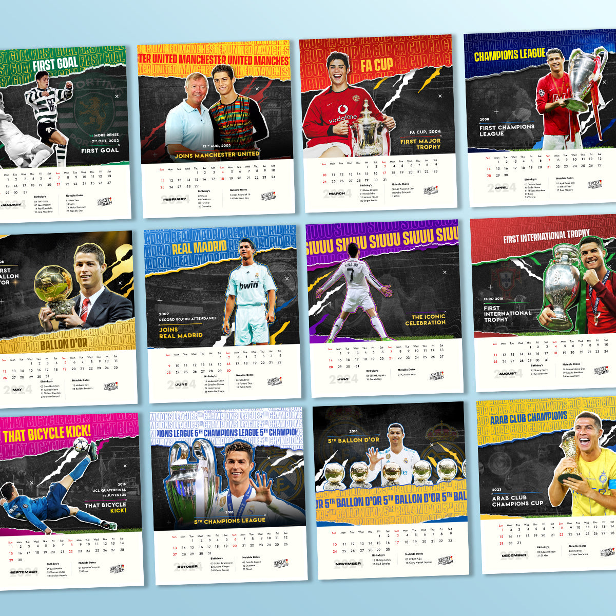 Cristiano Ronaldo - 2024 Desk Calendar
