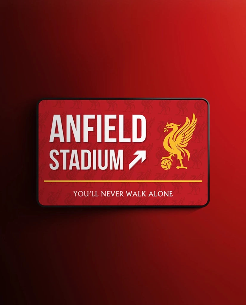 Anfield Stadium Street Sign