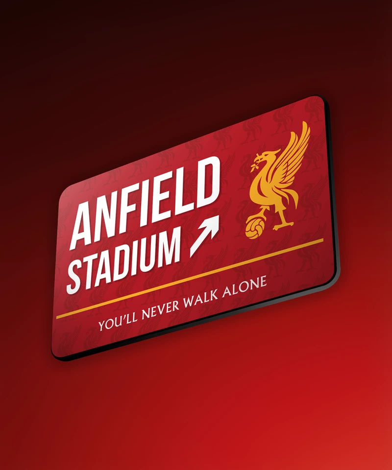 Anfield Stadium Door Sign