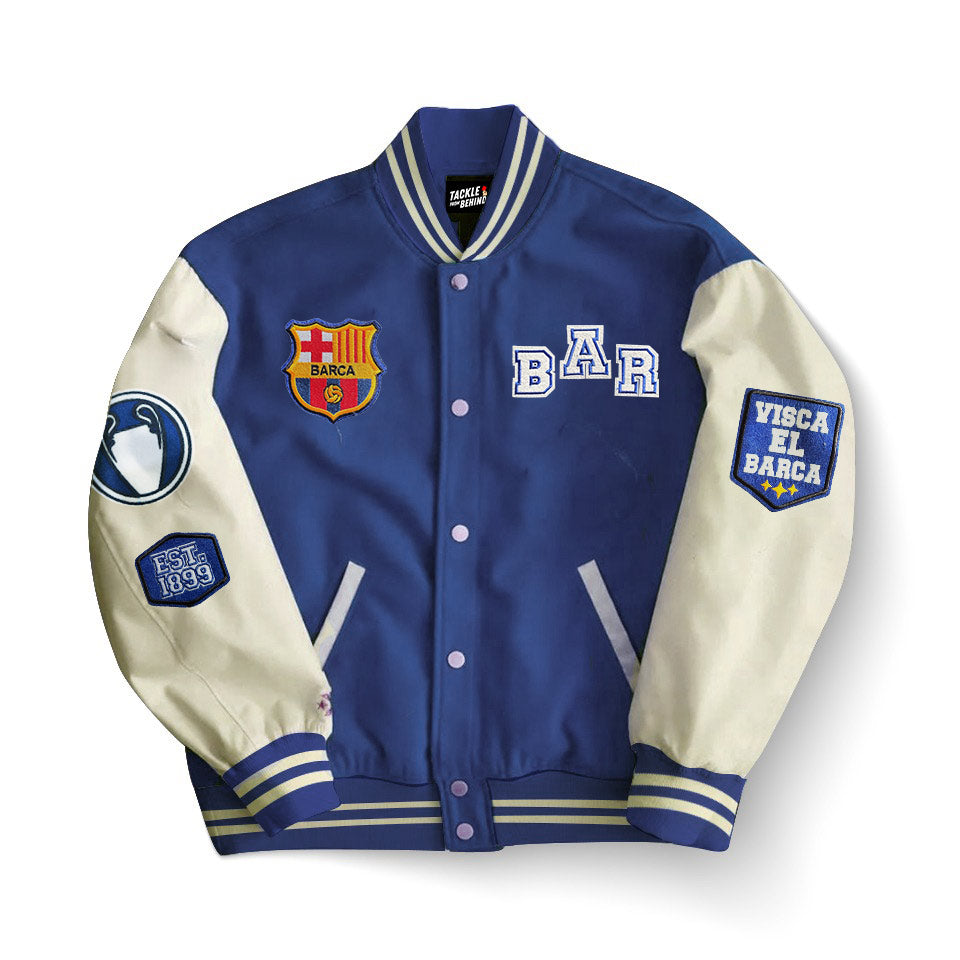 Barcelona Embroidered Varsity Jacket S