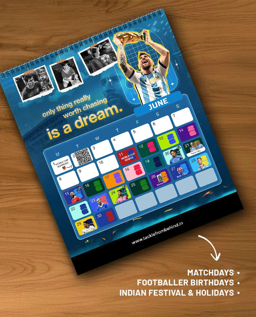 2026 Football Desk Calendar & Planner - Motivational