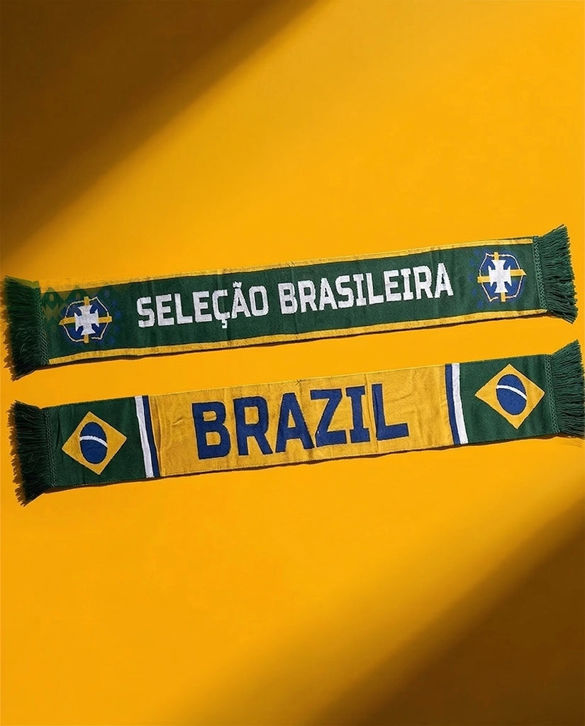 Brazil Knitted Football Scarf