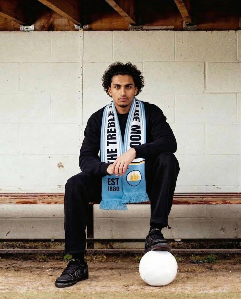 Man City Knitted Football Scarf