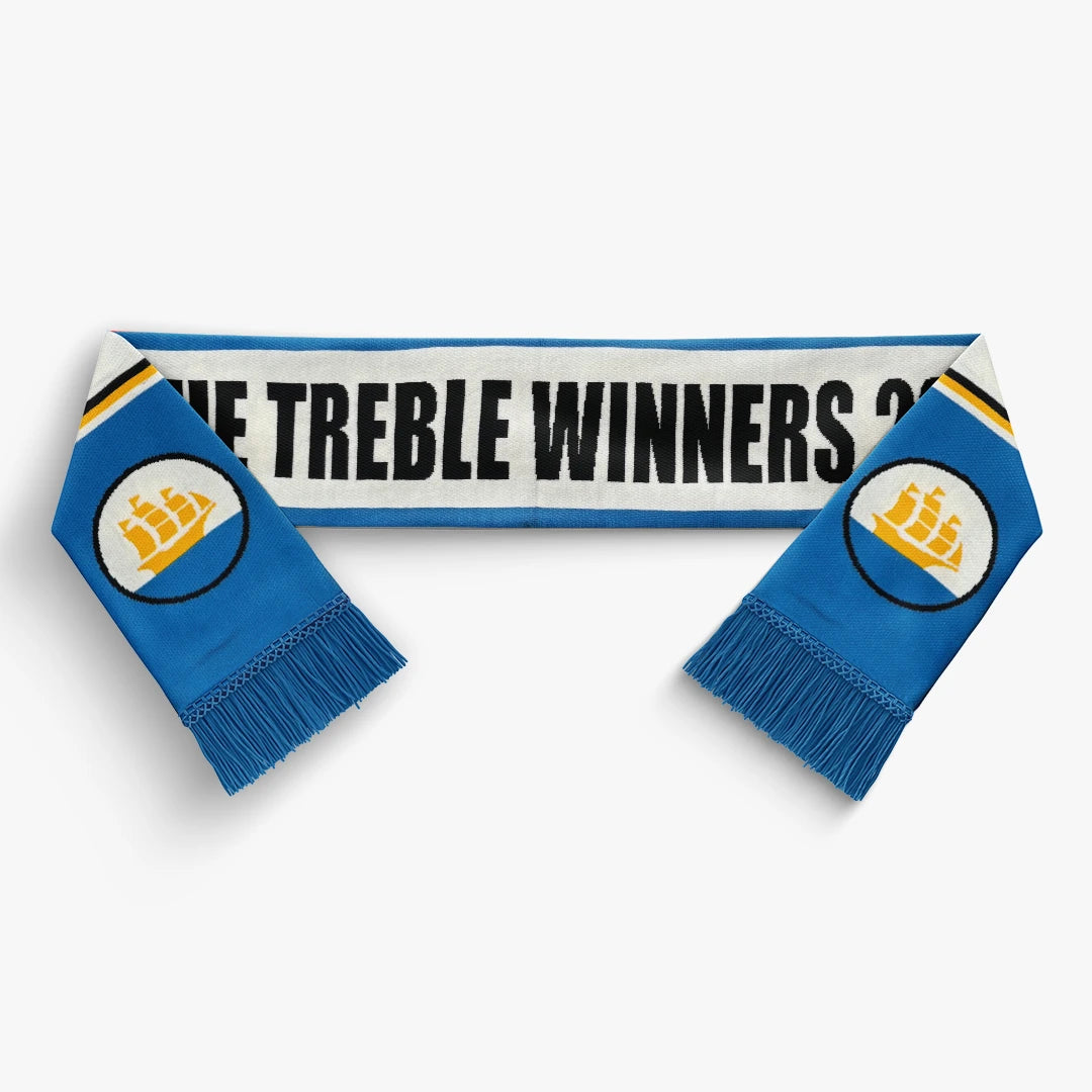 Man City Knitted Football Scarf