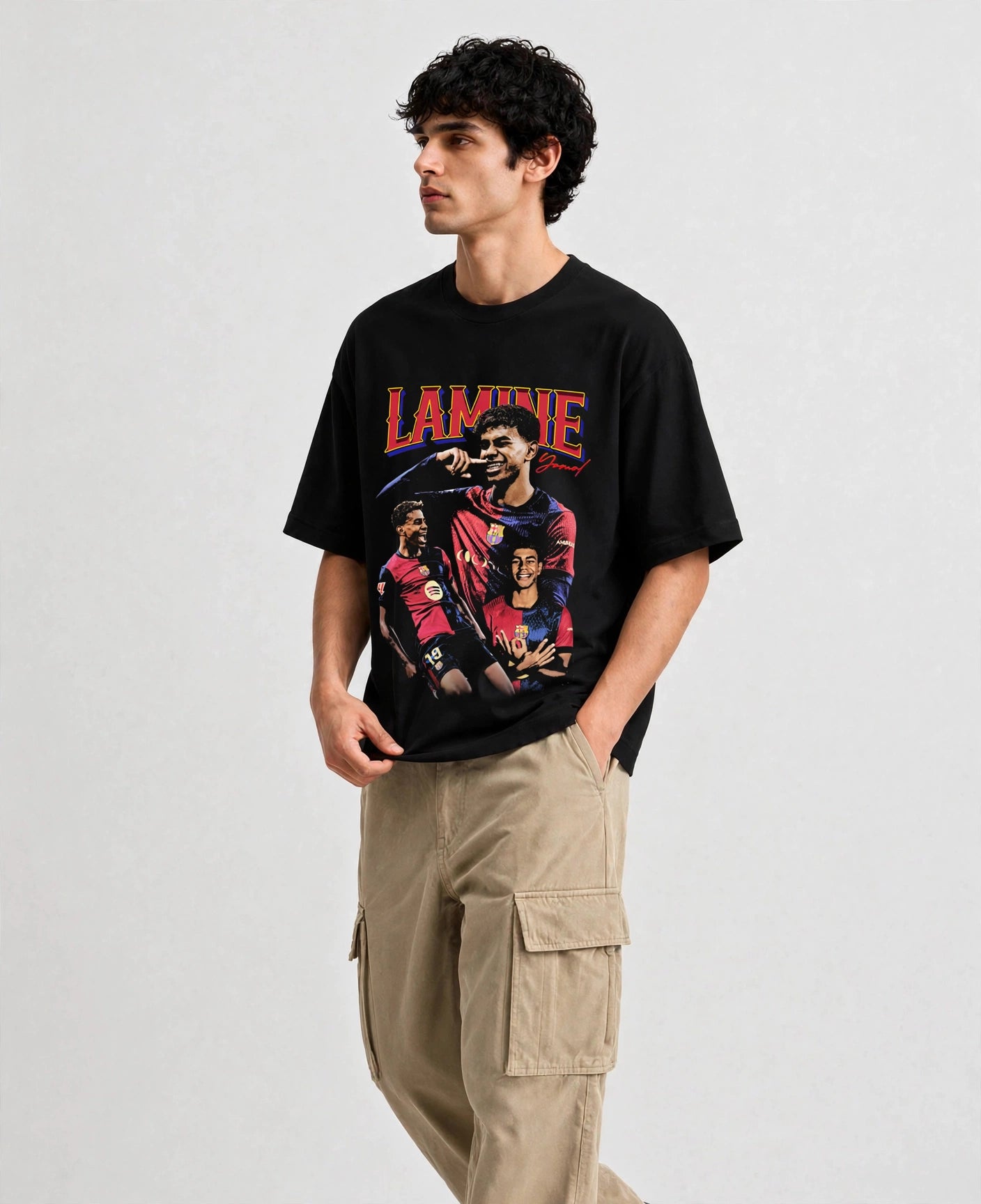 Lamine Yamal Vintage Oversize Tee