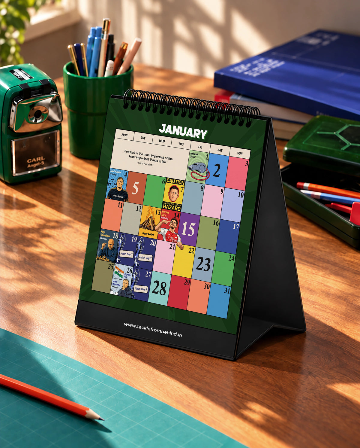 2027 Football Desk Calendar & Planner