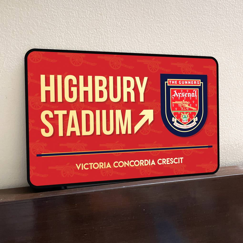 Highbury Stadium - Arsenal Retro Door Sign