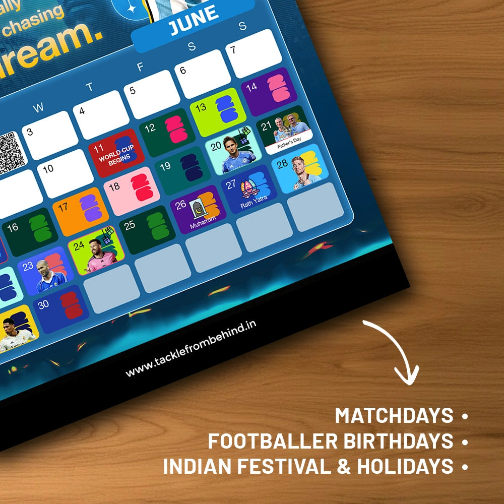 2026 Football Desk Calendar & Planner - Motivational