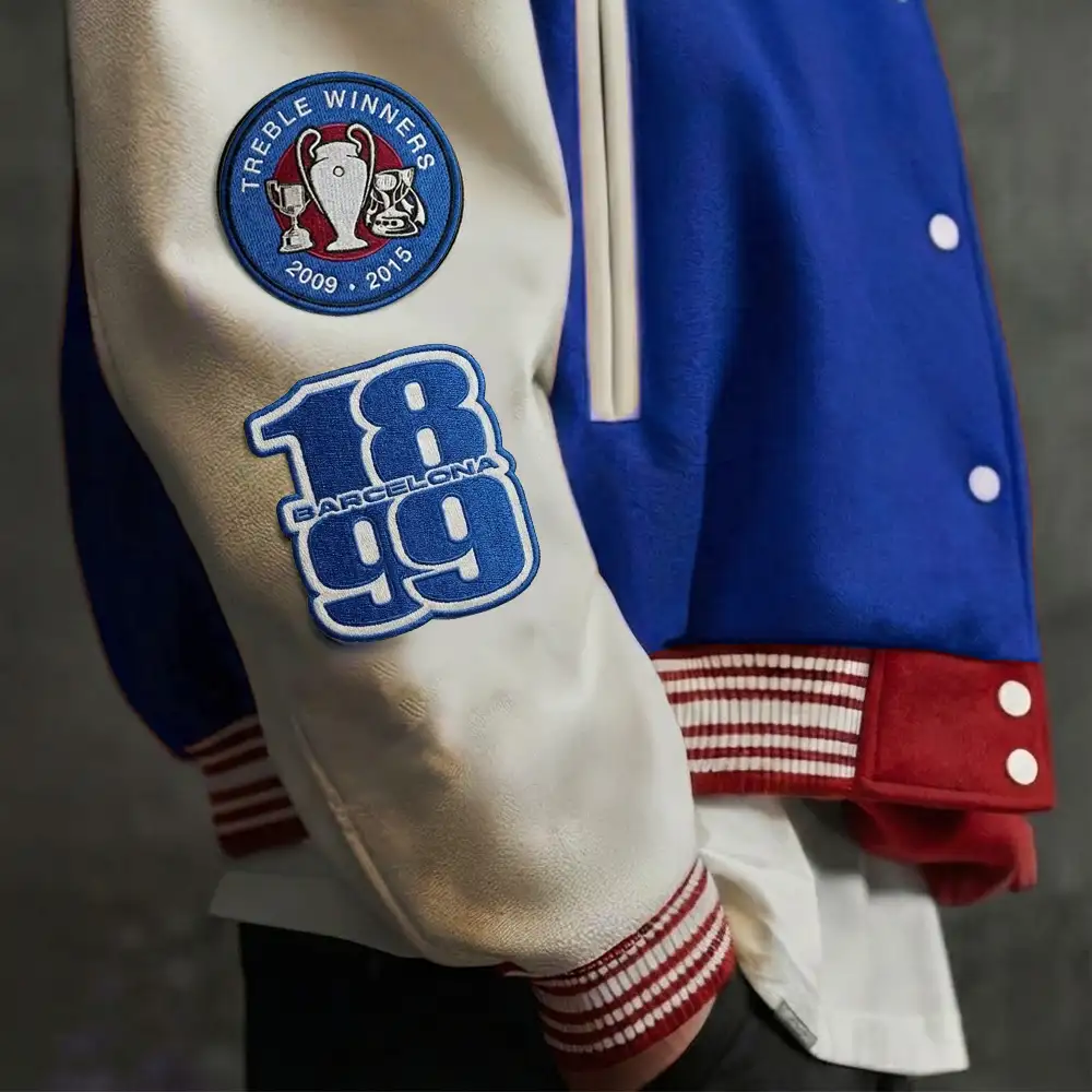 Barcelona Embroidered Varsity Jacket