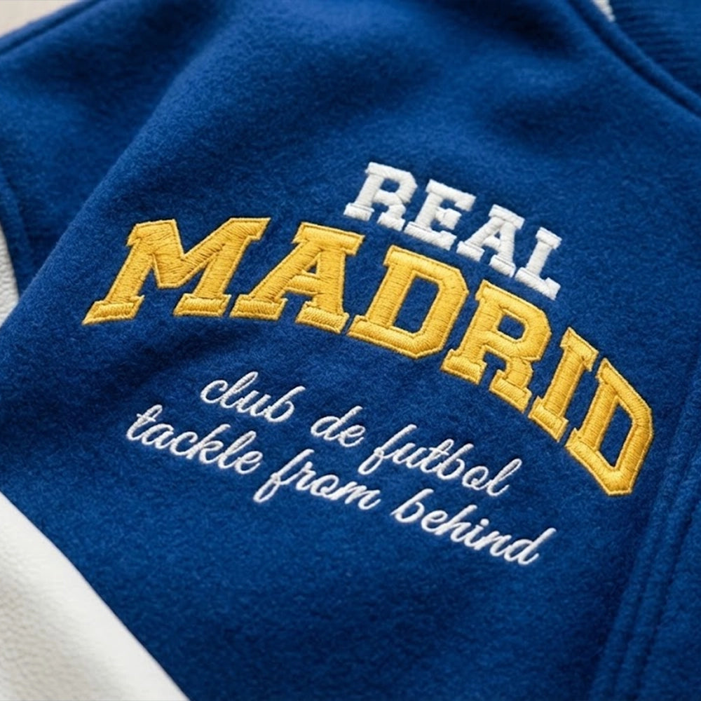 Real Madrid Embroidered Varsity Jacket