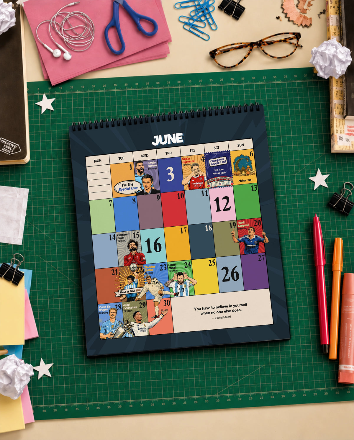 2027 Football Desk Calendar & Planner