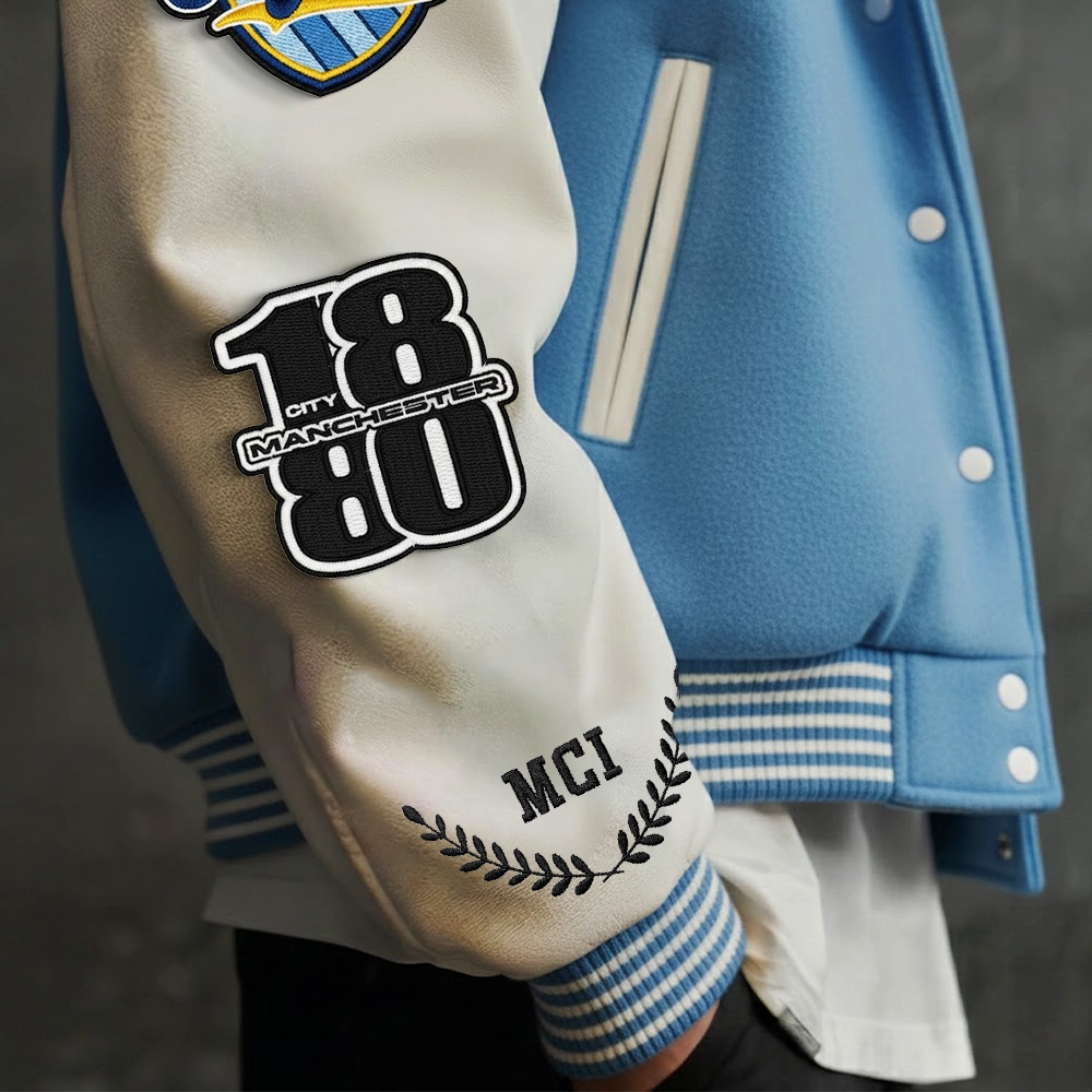 Manchester City Embroidered Varsity Jacket