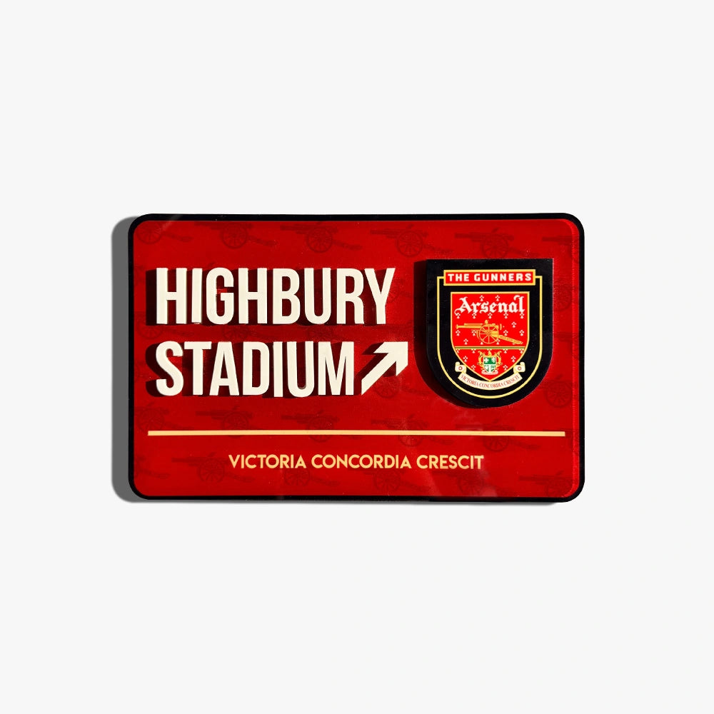 Highbury Stadium - 3D Arsenal Retro Door Sign