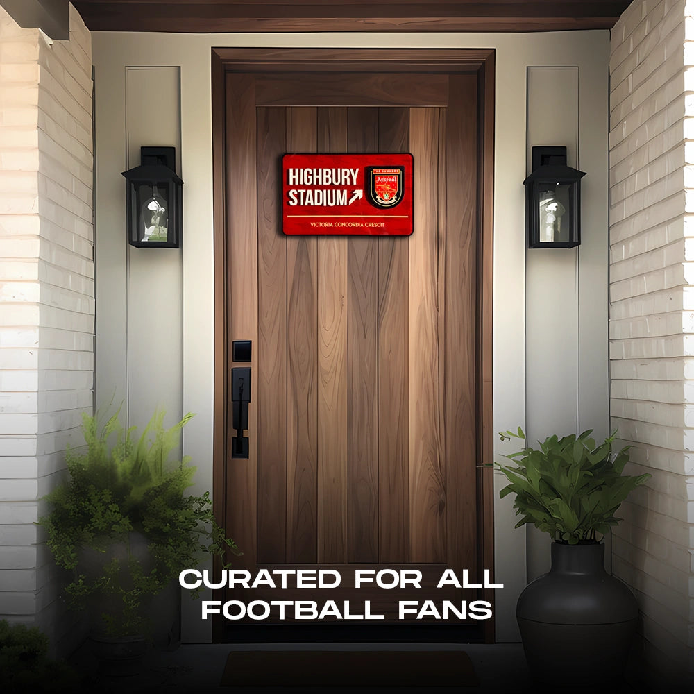 Highbury Stadium - 3D Arsenal Retro Door Sign