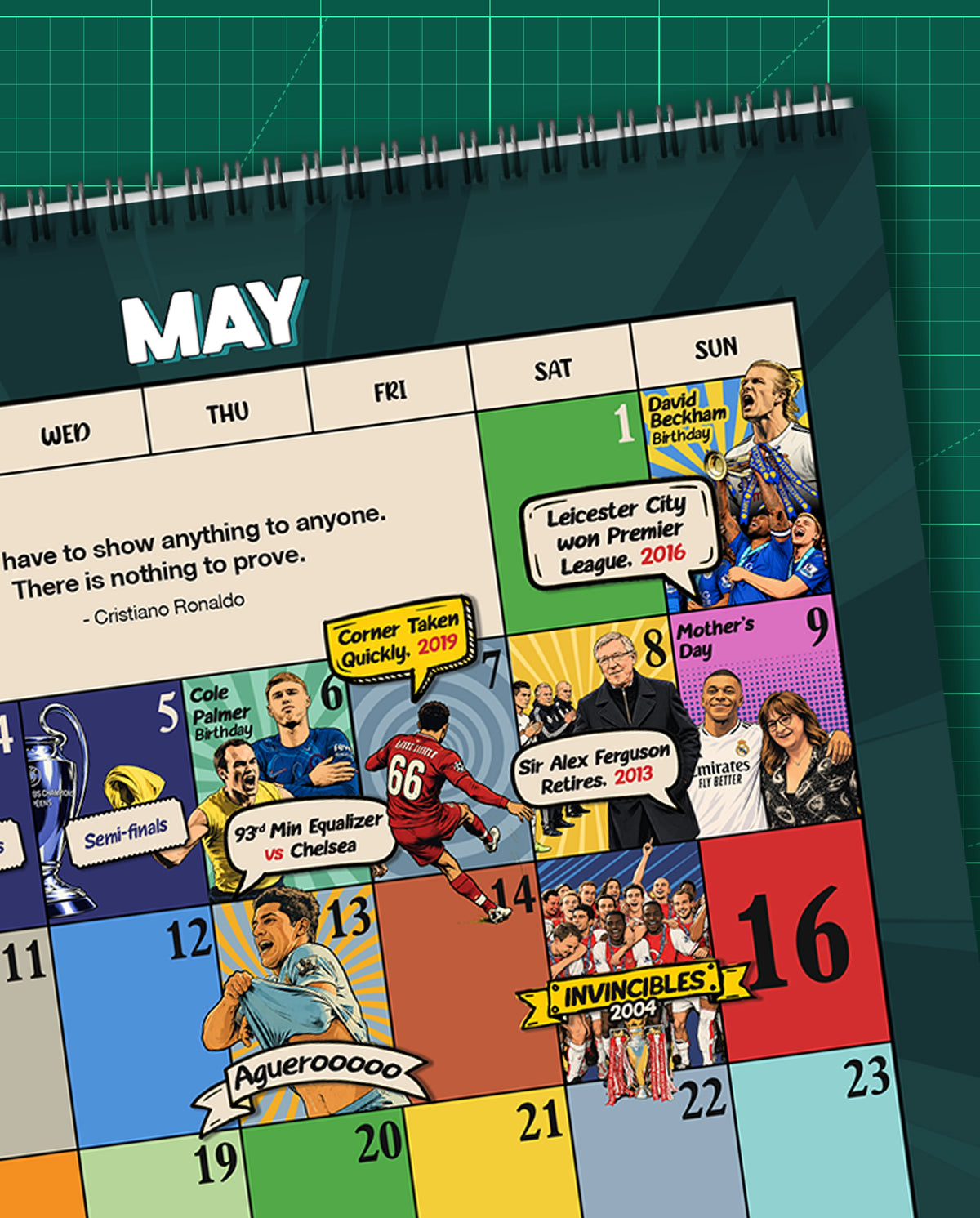 2027 Football Desk Calendar & Planner