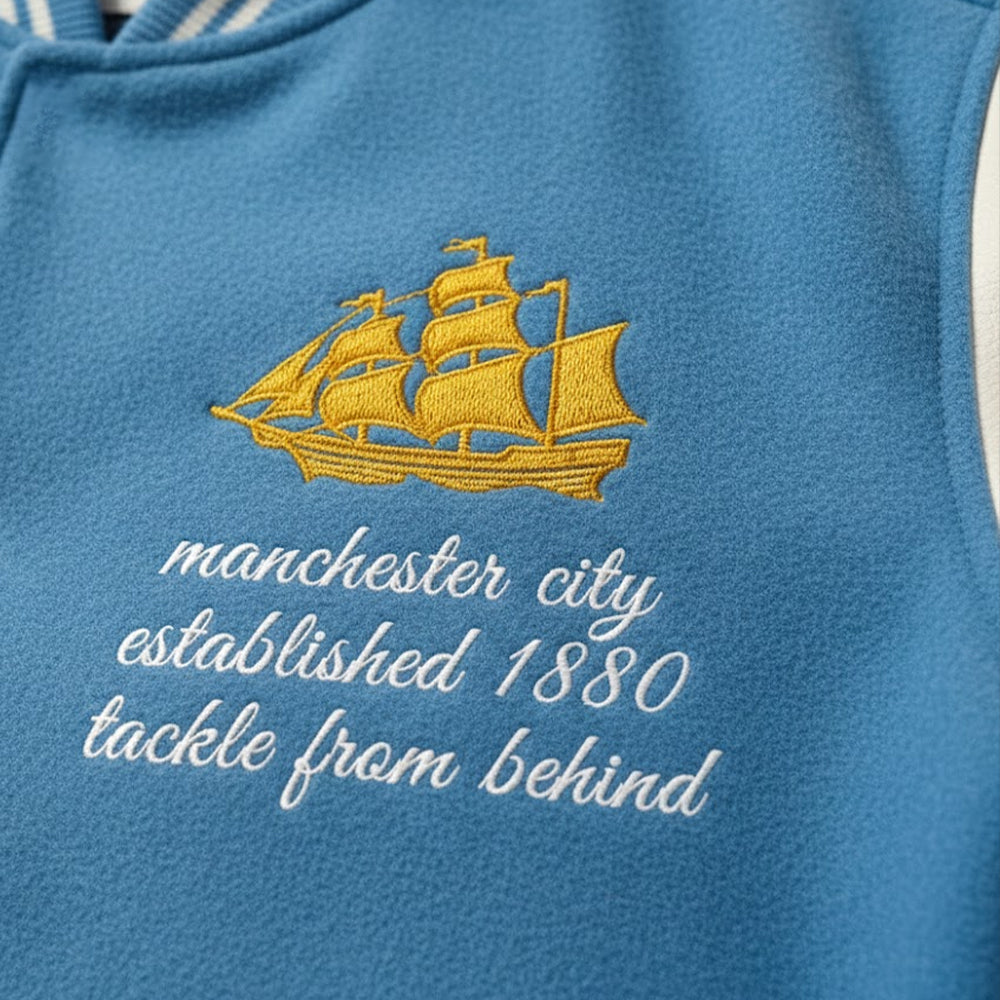 Manchester City Embroidered Varsity Jacket