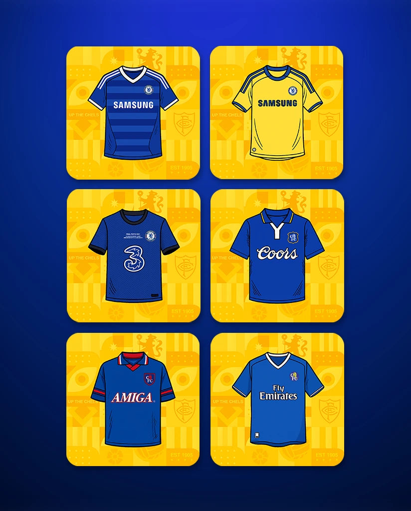 Chelsea Football Coasters (Set of 6)