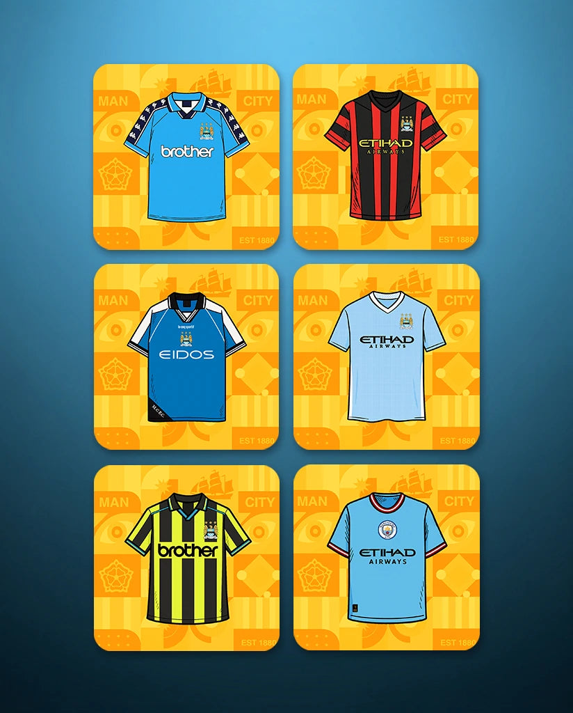 Manchester Ctiy Football Coasters (Set of 6)